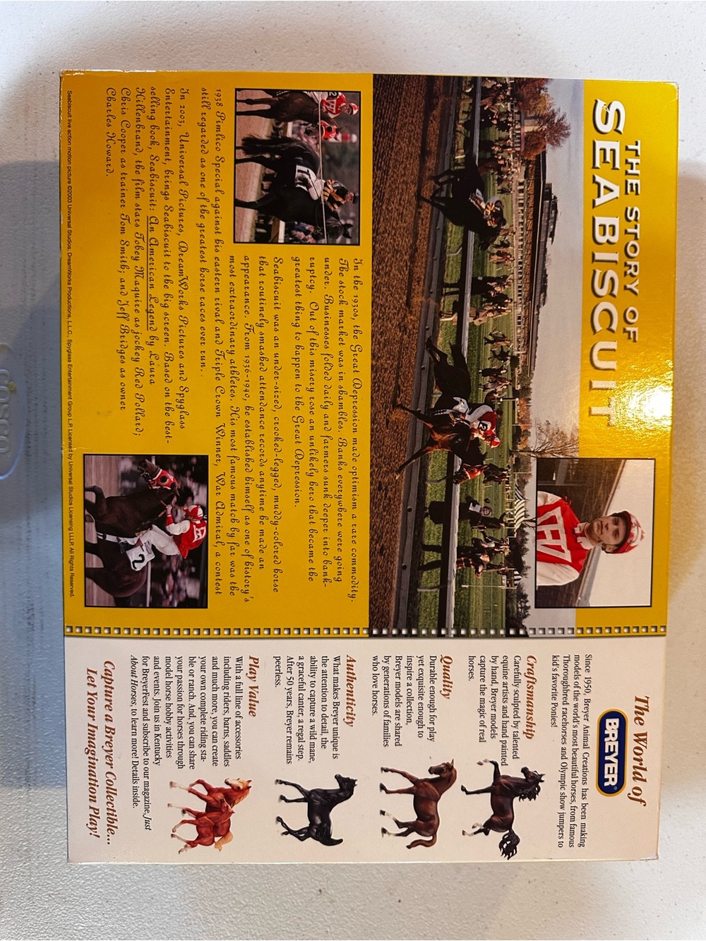 Breyer Brown and Black Seabiscuit Horse Figurine - Picture 2 of 2